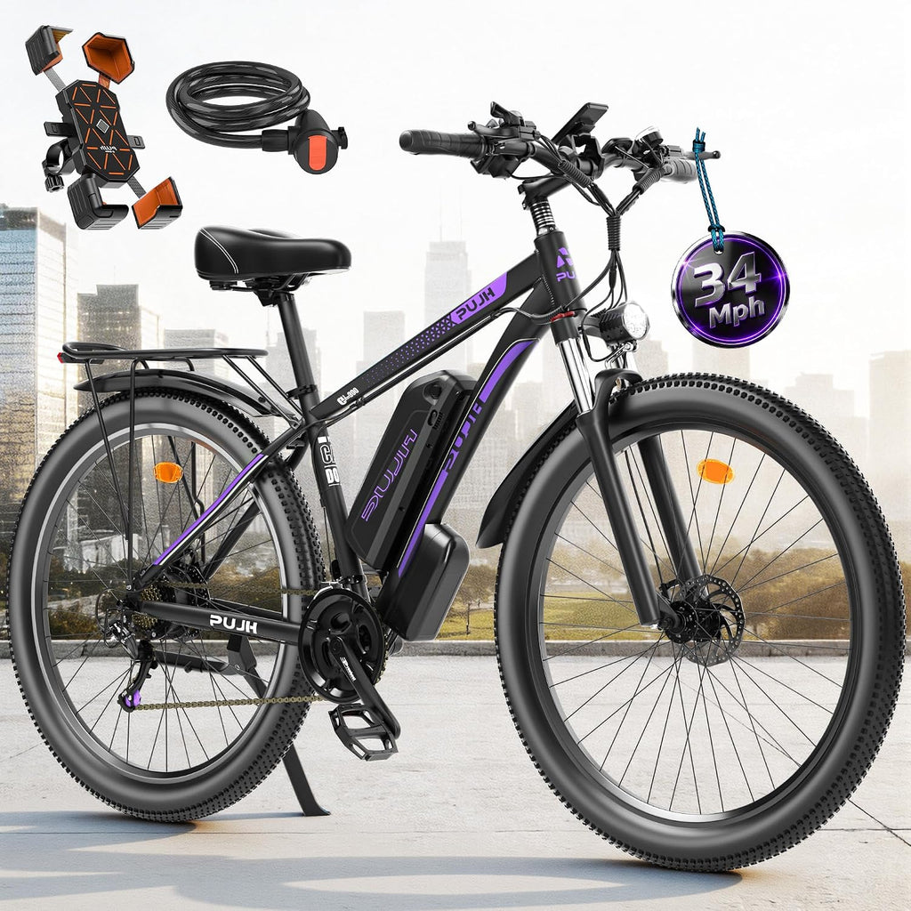 2000W Peak Electric Bike for Adults, 48V 17.5Ah 840Wh 29'' Tires Max 34 mph 30-80 Miles Range City Commuting Class3 Ebike Front Suspension Disc Brake for Off-Road Riding