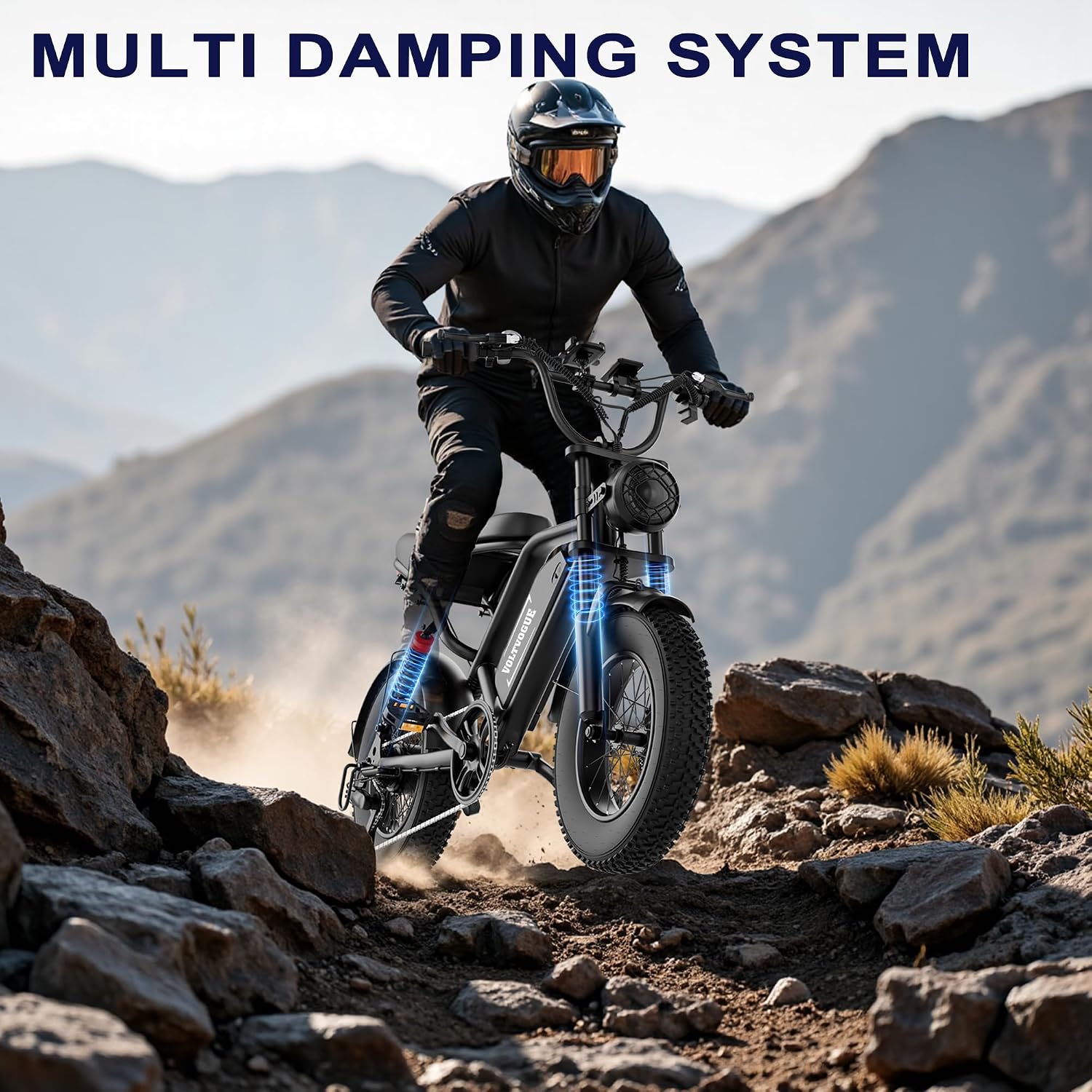 Electric ebike | Full Suspension | Peak 1500w Motor | 25/31MPH Top Speed | Range 40-70 Miles | 48V 960/748Wh Removable Battery | LED Headlights | 20/16-Inch All-Terrain Fat Tires |
