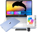 HP Flagship 14' HD Student&Business Laptop with AI Copilot, 13th Gen Intel 4-Core, 4GB RAM, 1.12TB Storage (128GB UFS + 1TB Docking Station), 1 Year Office 365, Wi-Fi 6, Win 11 S, Sky Blue