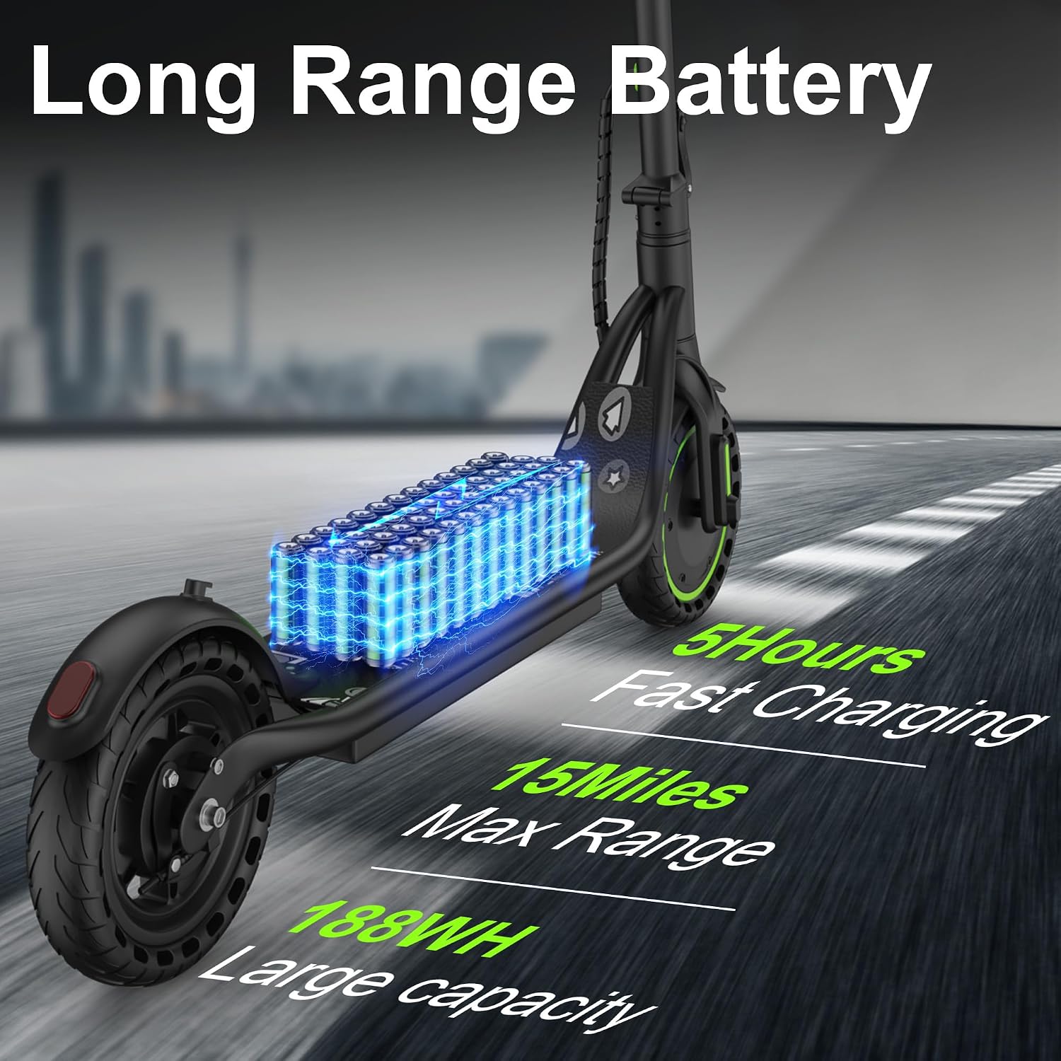 Electric Scooter, 350W-500W Motor, 19 MPH to 22MPH, 15-41 Miles Range, Dual Suspension, Dual Braking, App Control, Foldable Commuter E Scooter for Adults and Teens