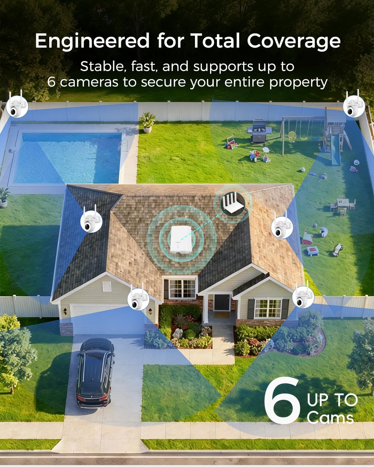 MUBILIFE M802 Add-on Camera, Requires Home Security System, Solar Powered, Maximum 6 Cameras per Station