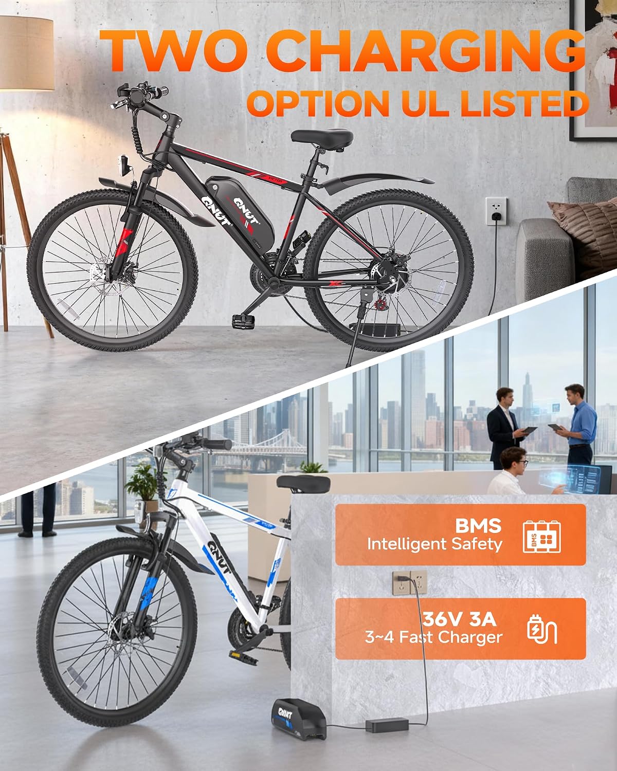 Totem Electric Bike for Adults, 750W Peak 26' Ebike for Men Women Teens with 375WH Babttery 21 Speed 20Mph, Up to 40Miles Front Suspension, Commuting E-Bike Mountain Bicycle