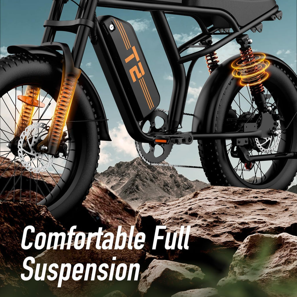 URLIFE Electric Bike for Adults,1500W Peak Electric Dirt Bike, Ebikes for Adults 100 Mile 28MPH Ebike, 48V 15.6Ah 20'x4.0 Fat Tires for All Terrain with Super Bright Headlights