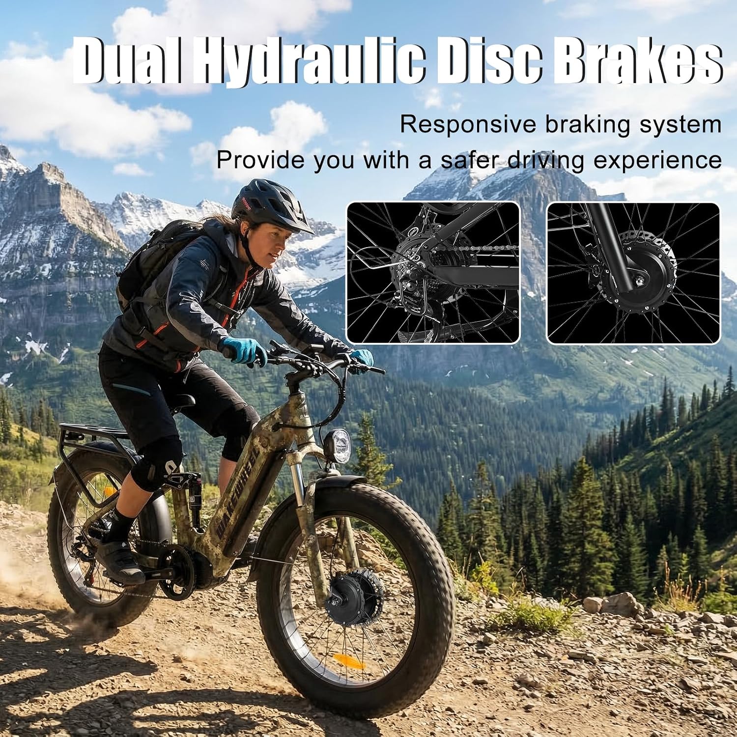 Peak 8000w Electric Bike for Adults, 60V Battery Ebike, Fat Tire & Long Range Electric Bicycles, 210Nm Mountain Bike Full Suspension, Hydraulic Brake Electric Bicycle