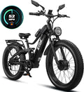 EcoE 7000/9000W Dual Motor Electric Bike for Adults 52MPH Charge Voltage 63 V32A, 26x4 Fat Tire All Terrain Ebikes, Full Suspension E Bike, SHM 7-Speed Gear Electric Bicycle