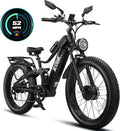 EcoE 7000/9000W Dual Motor Electric Bike for Adults 52MPH Charge Voltage 63 V32A, 26x4 Fat Tire All Terrain Ebikes, Full Suspension E Bike, SHM 7-Speed Gear Electric Bicycle