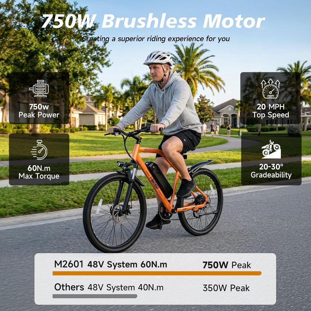 Electric Bike for Adults - 26' Ebike, 48V/7.8AH/15.6AH/25Ah Battery, 20-40MPH, Full Suspension, LCD Display, Adjustable Seat & Heavy-Duty 330lbs E-Bike