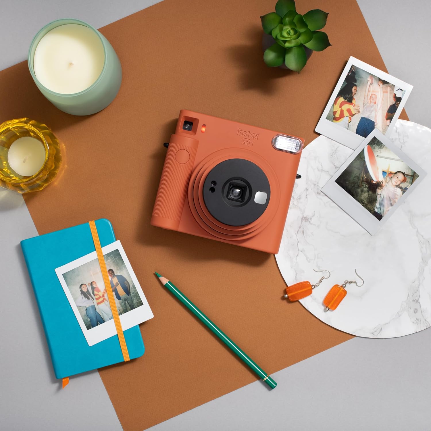 Instax Square SQ1 Instant Camera, Terracotta Orange