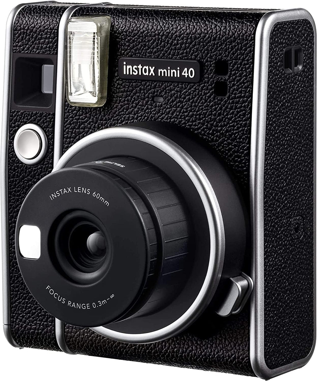 Fujifilm Instax Mini 40 Instant Film Camera with Built-in Selfie Lens, Auto Exposure, Auto Shutter Speed, Easy to Use, Stylish and Classic Design Polaroid Cameras for Pro or Beginners (Renewed)