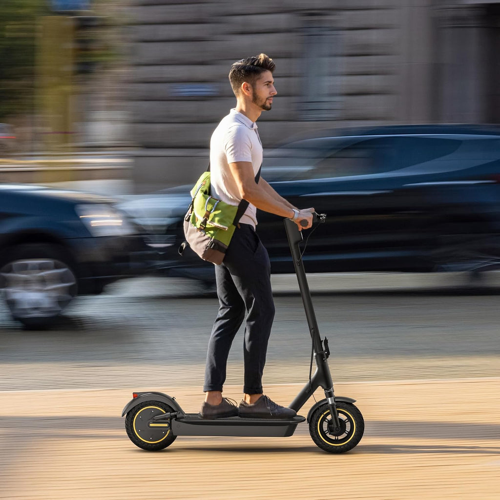 MAXSHOT Electric Scooter for Adults, 8.5/10/14' Tires, 19/22Mph, 350W/500W Motor, 21-28 Miles Range, Folding E-Scooter with Dual Suspension,APP Contro