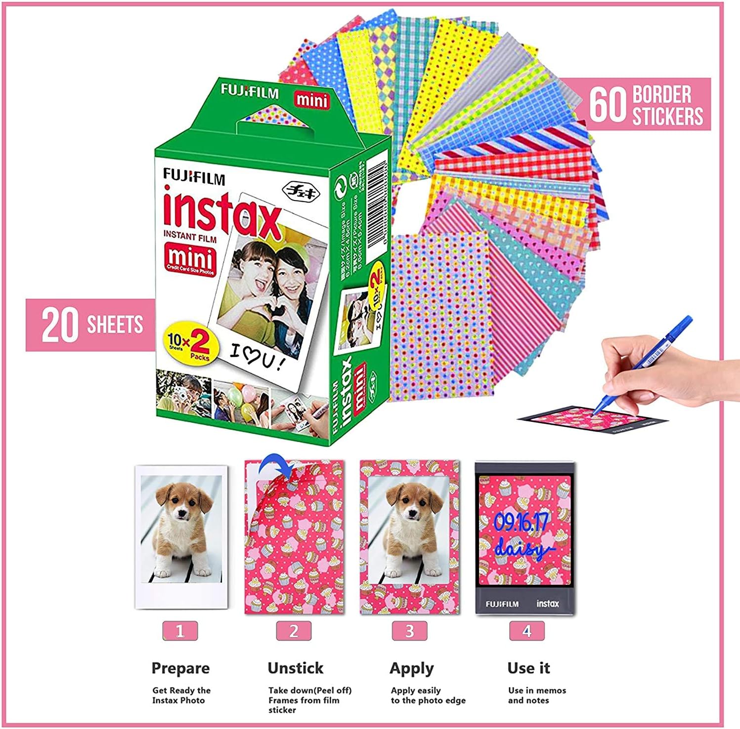 Fujifilm Instax Mini 11 Instant Camera + Shutter Compatible Carrying Case + Fuji Film Value Pack (20 Sheets) + Shutter Accessories Bundle, Color Filters, Photo Album, Assorted Frames (Ice White)