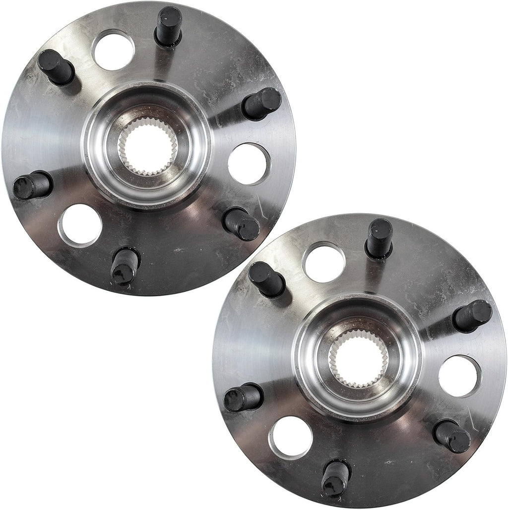 TRQ Front Left and Right Wheel Bearing and Hub Assembly Set 2 Piece Compatible with 88-91 Chevrolet K1500 with Heavy Duty Suspension 92-94 K1500 88-94 K2500 with 6 Lug Wheels 92-94 K1500 Suburban