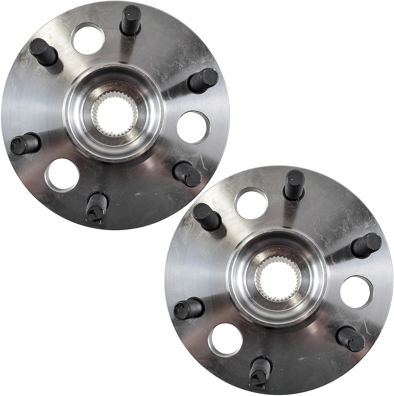 TRQ Front Left and Right Wheel Bearing and Hub Assembly Set 2 Piece Compatible with 88-91 Chevrolet K1500 with Heavy Duty Suspension 92-94 K1500 88-94 K2500 with 6 Lug Wheels 92-94 K1500 Suburban