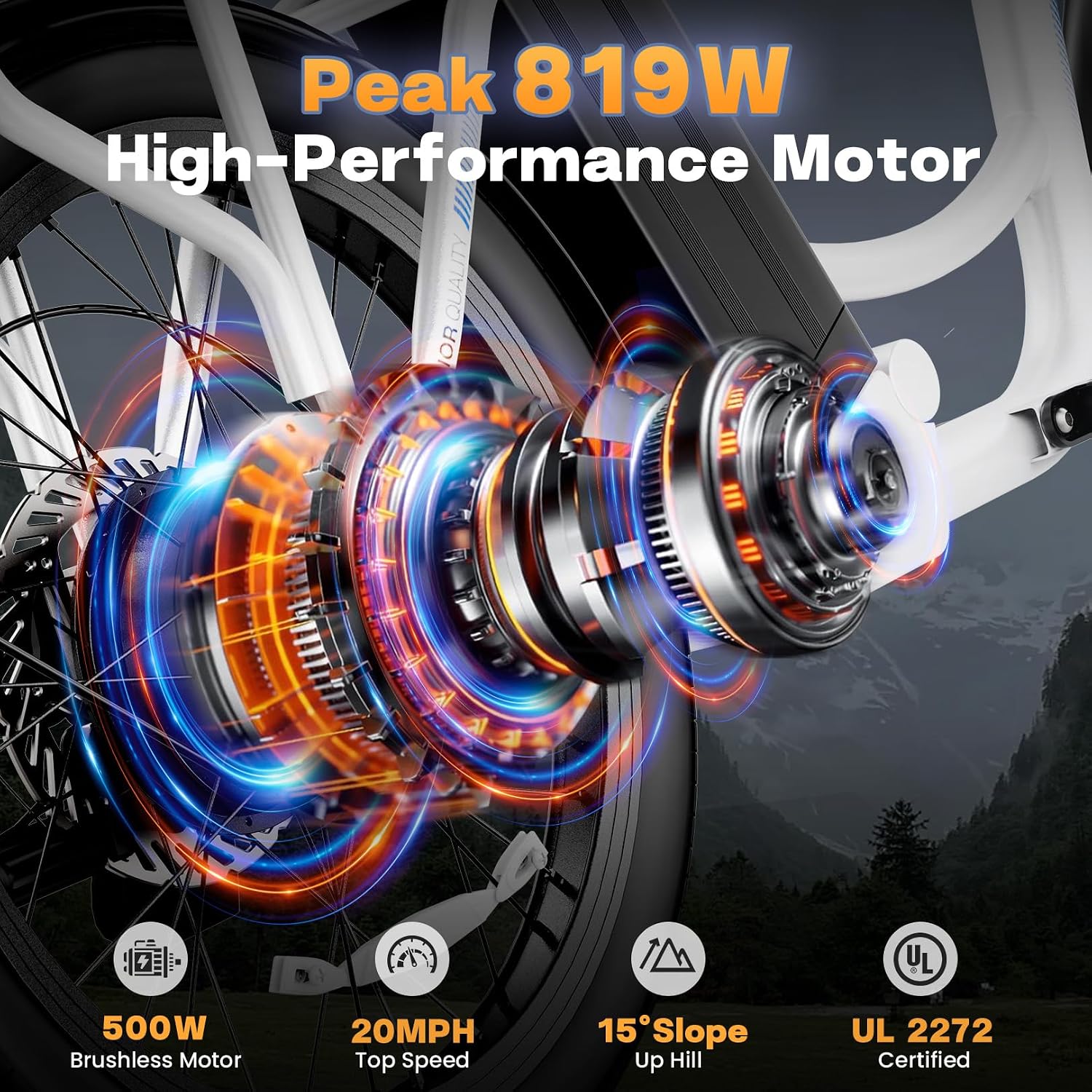 Caroma Peak 1200W/800W/500W/ Electric Scooter with Seat, 20' Off-Road Tires, 15/25/30Miles Range, 20MPH Top Speed, Adjustable Electric Scooter for Adults with Basket, Adults Ebike for Commuting
