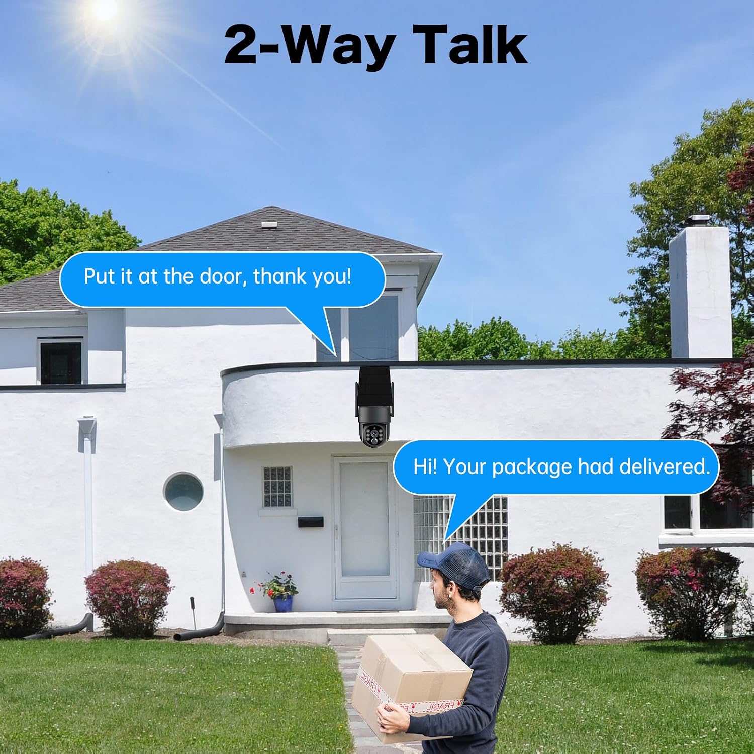 Solar Security Cameras Wireless Outdoor, 2K 4MP Security Cameras Battery Powered PTZ WiFi Camera, Color Night Vision, 2-Way Talk, PIR Motion Detection for Home Security (Black 4 Pack)