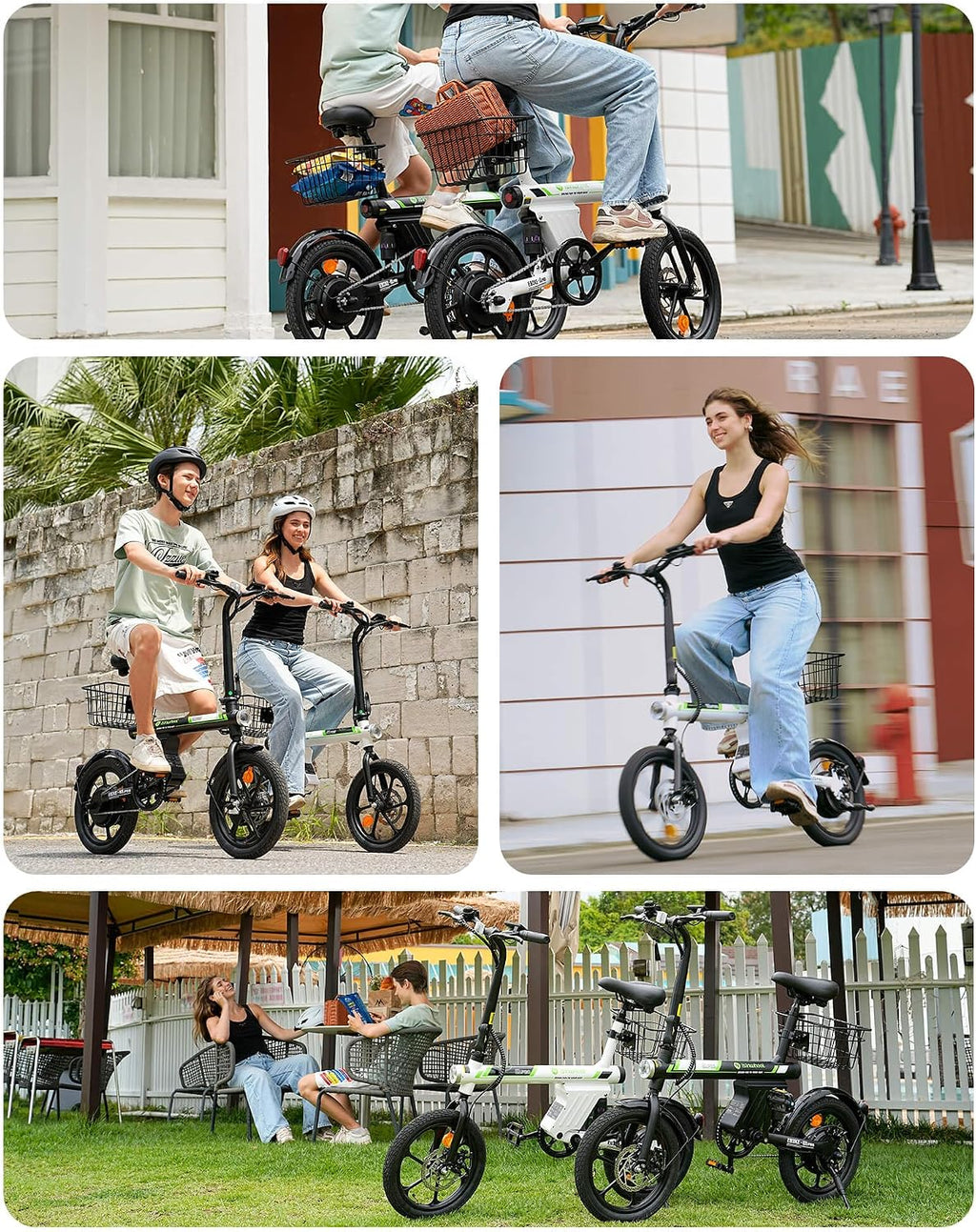 isinwheel Electric Bike for Adult 500W Motor, 20 MPH Folding Ebike, 16' Adult Electric Bicycles with Smart Uphill, 10.4Ah Battery, E Bikes for Adults and Teens