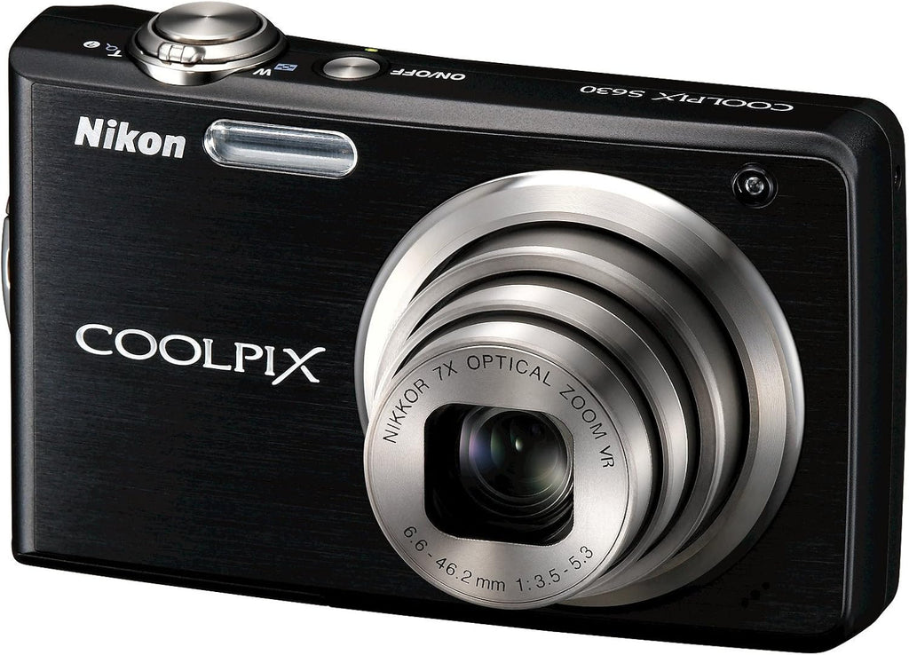 Nikon Coolpix S630 12MP Digital Camera with 7x Optical Vibration Reduction (VR) Zoom and 2.7 inch LCD (Jet Black)