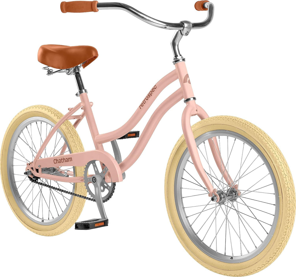 Retrospec Chatham Kids' Beach Cruiser Bike Childrens Bicycle for 6-8 and 8-11 Year Old Girls and Boys with Coaster Brake, Adjustable Seat and Handlebars