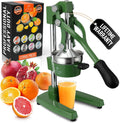 Zulay Kitchen Cast Iron Juicer - Heavy Duty Manual Juicer with Detachable Strainers for Easy Cleaning, Orange Juice Press for Citrus Fruits, Perfect for Bartenders, Juice Lovers & Health Enthusiasts