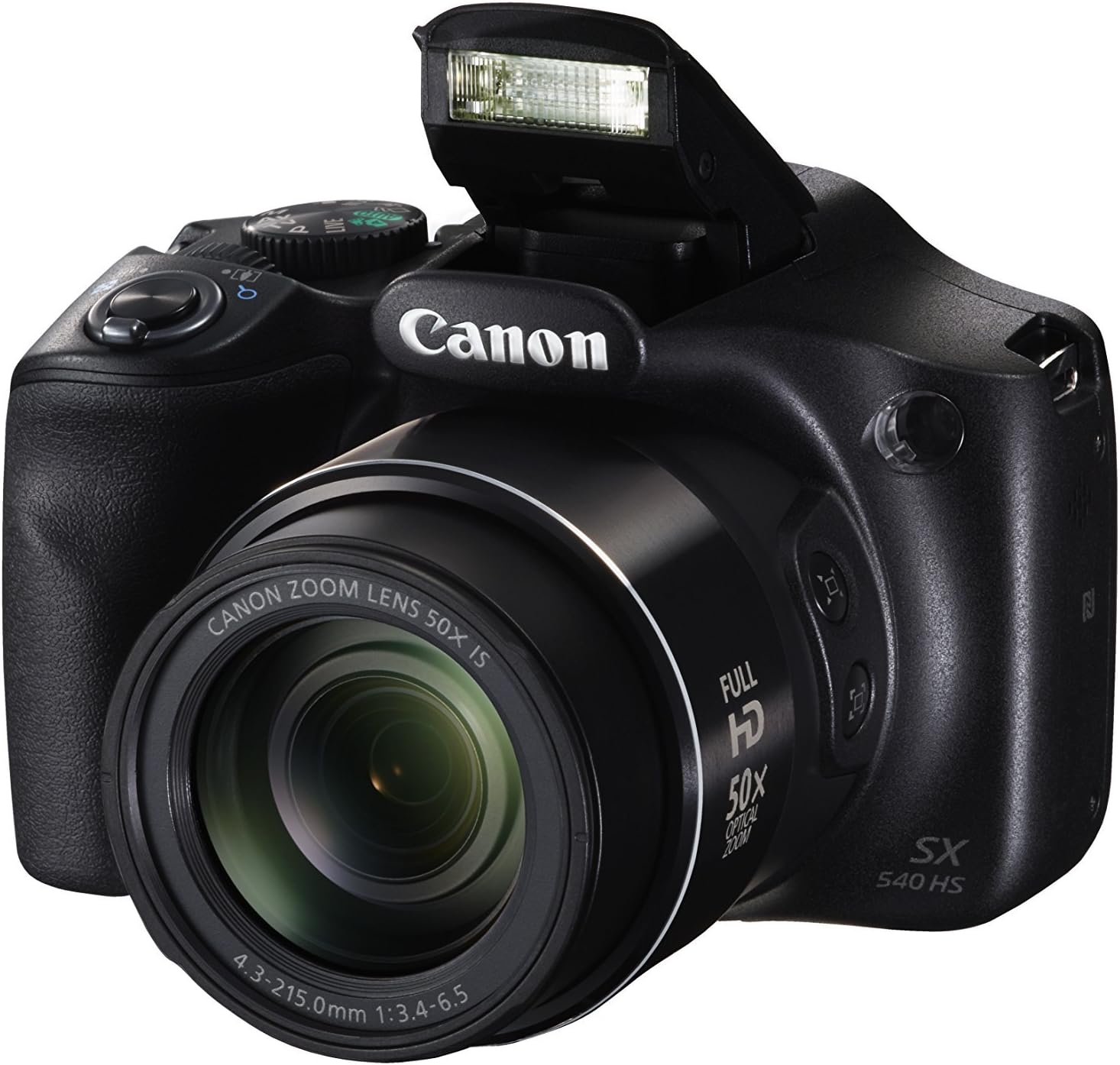 Canon PowerShot SX540 Digital Camera w/ 50x Optical Zoom - Wi-Fi & NFC Enabled (Black) (Renewed)