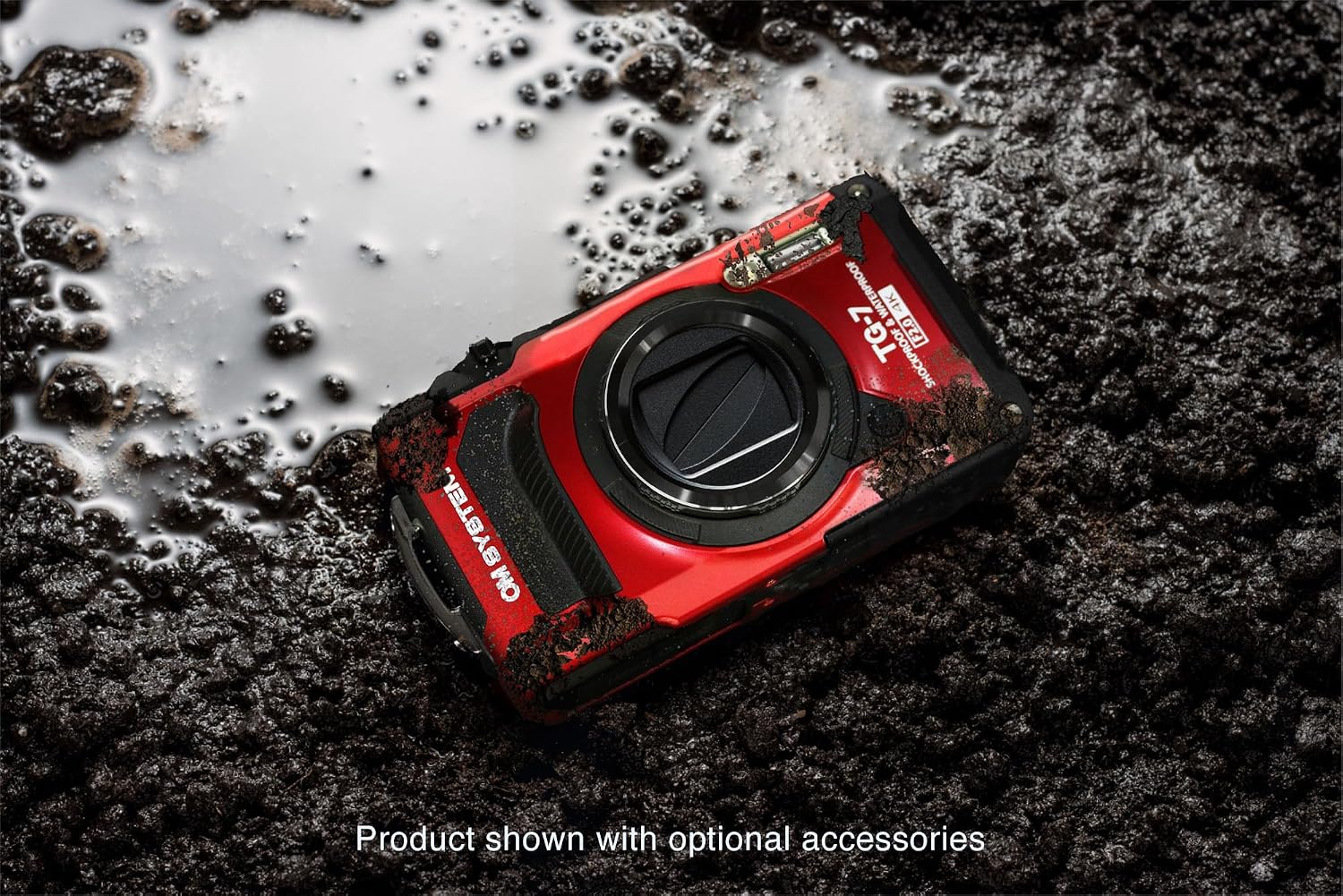 OM System OLYMPUS Tough TG-7 Red Underwater Camera, Waterproof, Freeze Proof, High Resolution Bright, 4K Video 44x Macro Shooting (Successor Olympus TG-6)