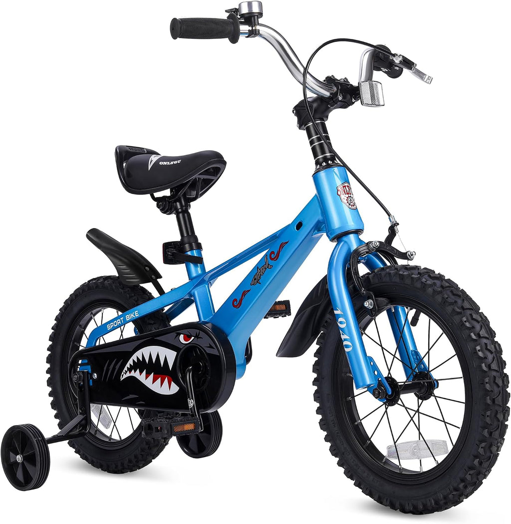 Kids Bike for Boys Ages 3-7, 14-16 Inch Bicycle with Training Wheels, Easy to Assemble, Safe Ride, Vibrant Colors, for Beginner Riders