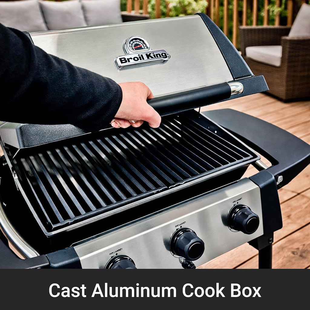 Broil King 952654 Porta-Chef 320 Portable Propane Grill in Stainless Steel and Black