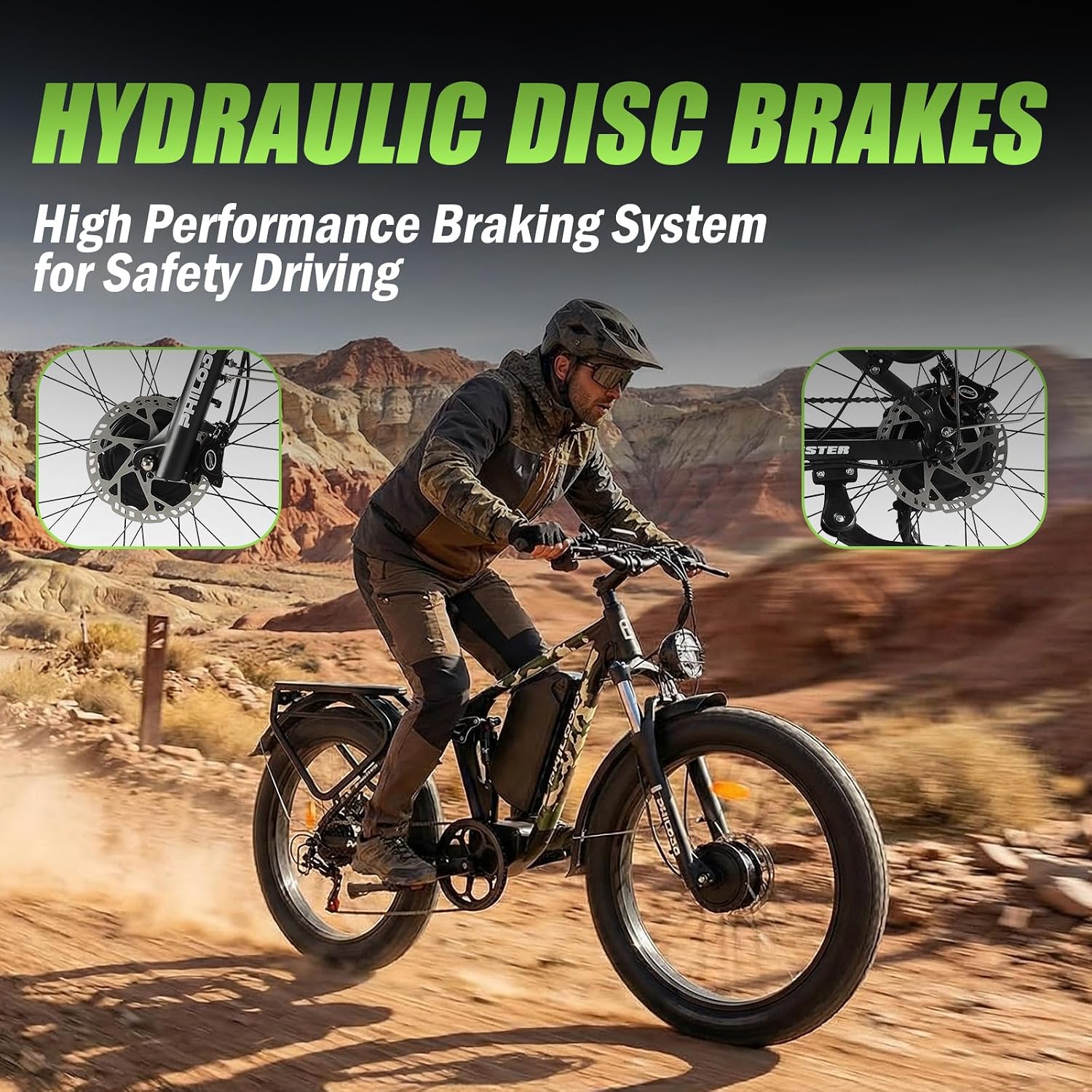 5000w Dual Motor E-Bike 60V Electric Bike for Adults,45 MiIe P-Hour Full Suspension Hydraulic Disc Brakes EBike,26/24x4 Fat Tires Mountain Bikes for All Terrain Snow/Sand