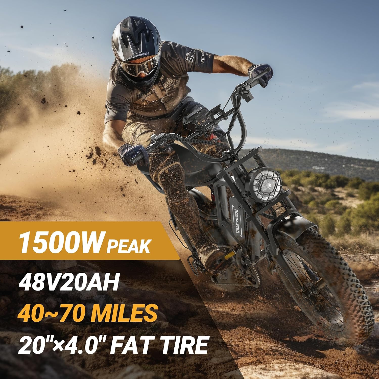 Electric ebike | Full Suspension | Peak 1500w Motor | 25/31MPH Top Speed | Range 40-70 Miles | 48V 960/748Wh Removable Battery | LED Headlights | 20/16-Inch All-Terrain Fat Tires |