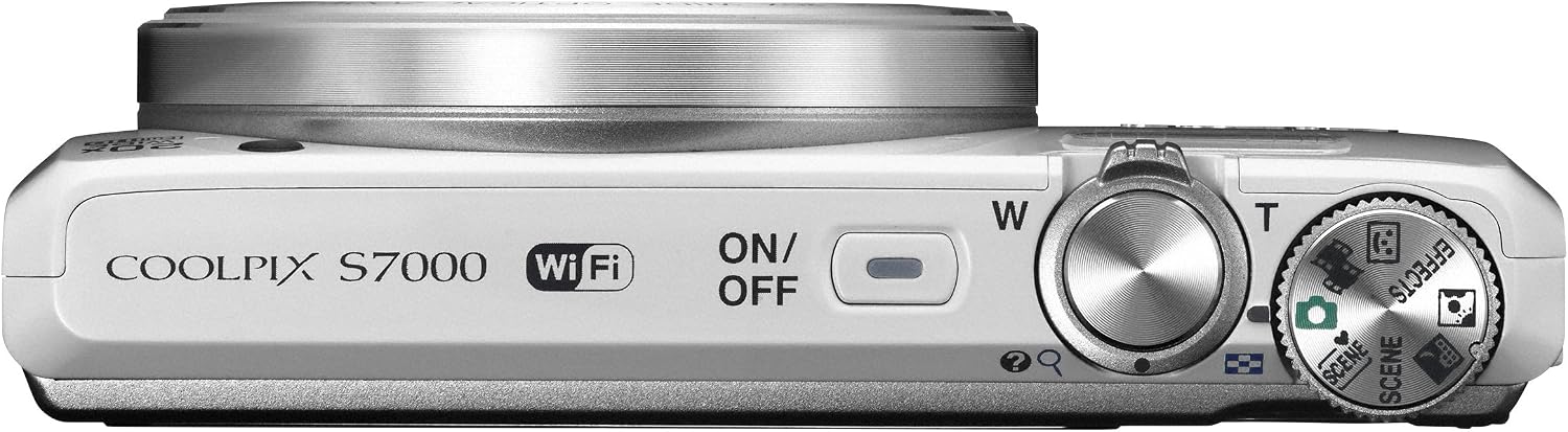 Nikon COOLPIX S7000 Digital Camera (White) - International Version (No Warranty)