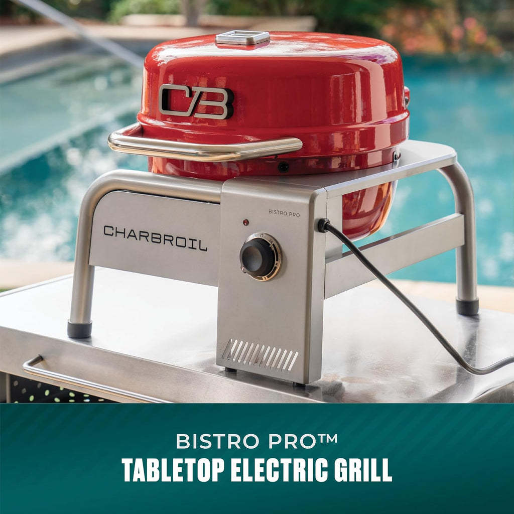 Charbroil Bistro Pro Tabletop Electric Grill, Red - 25302150