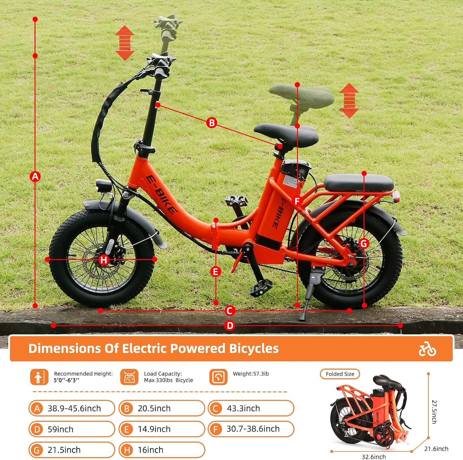 Electric Bike for Adults, 750W Long Range Foldable Ebike with One/Dual Removable Battery, 40-120 Mile/25-30MPH, 20'/16' Fat Tire Electric Bicycle