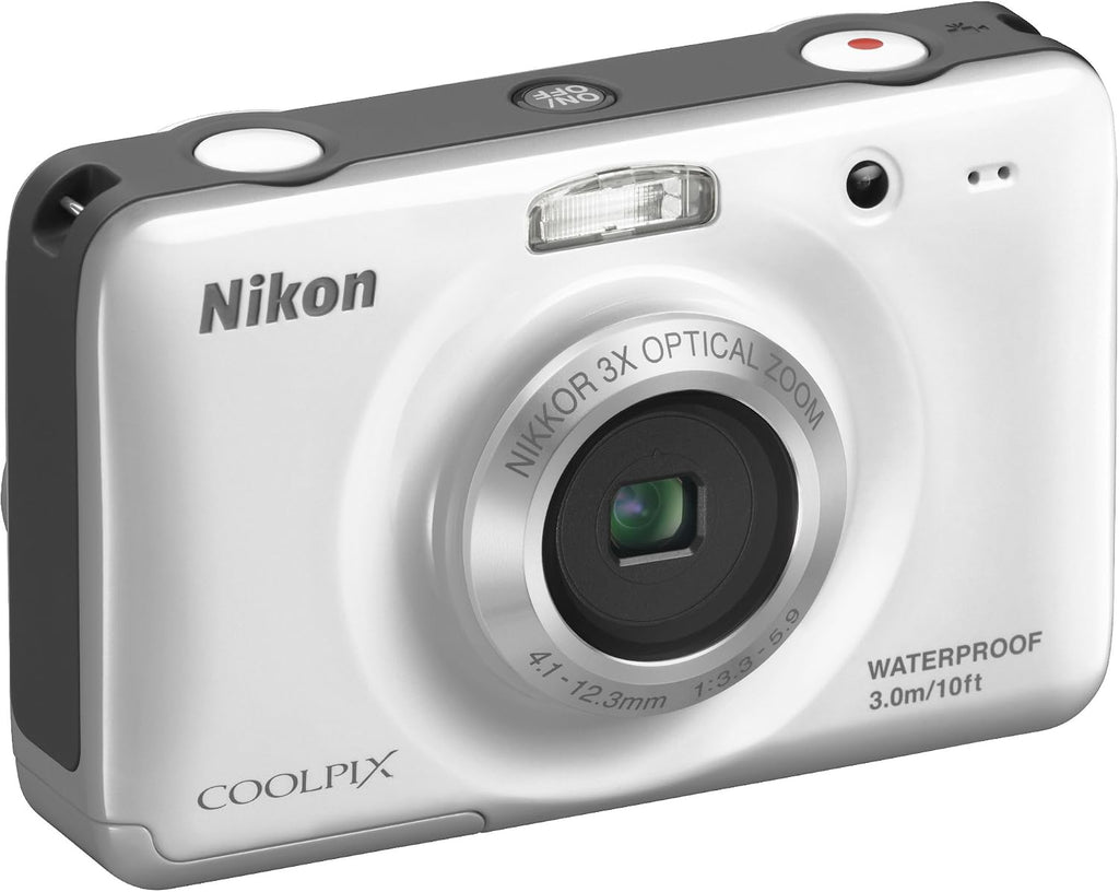 Nikon COOLPIX S30 10.1 MP Digital Camera with 3x Zoom Nikkor Glass Lens and 2.7-inch LCD (White)