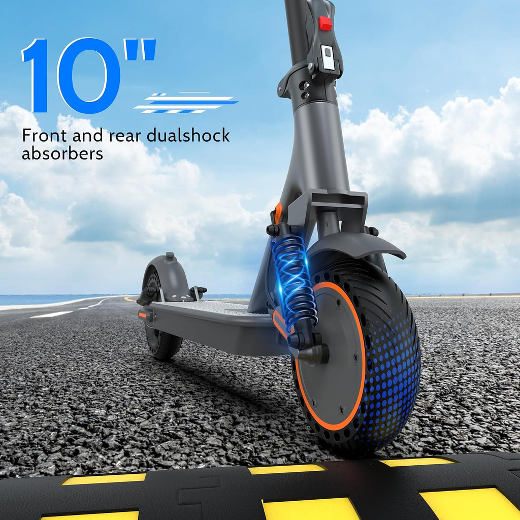 MAXSHOT Electric Scooter for Adults, 8.5/10/14' Tires, 19/22Mph, 350W/500W Motor, 21-28 Miles Range, Folding E-Scooter with Dual Suspension,APP Contro