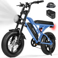 ESKUTE V100 Electric Bike for Adults, Electric Dirt Bike 1500W Peak Motor, All Terrain Dual Suspension E Bike 28MPH Top Speed, Ebike Up to 60 Miles Range, 16' Fat Tire, 48V13Ah Battery, 7-Speed