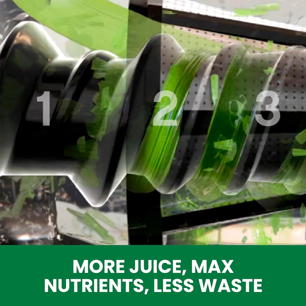 Omega Cold Press Juicer Machine, All-in-One Nutrition System for Vegetable and Fruit Juice, Nut Butter, Baby Food, Pasta and Sorbets, Triple-Stage 80-RPM Slow Masticating Juicer, 200-Watts, Black