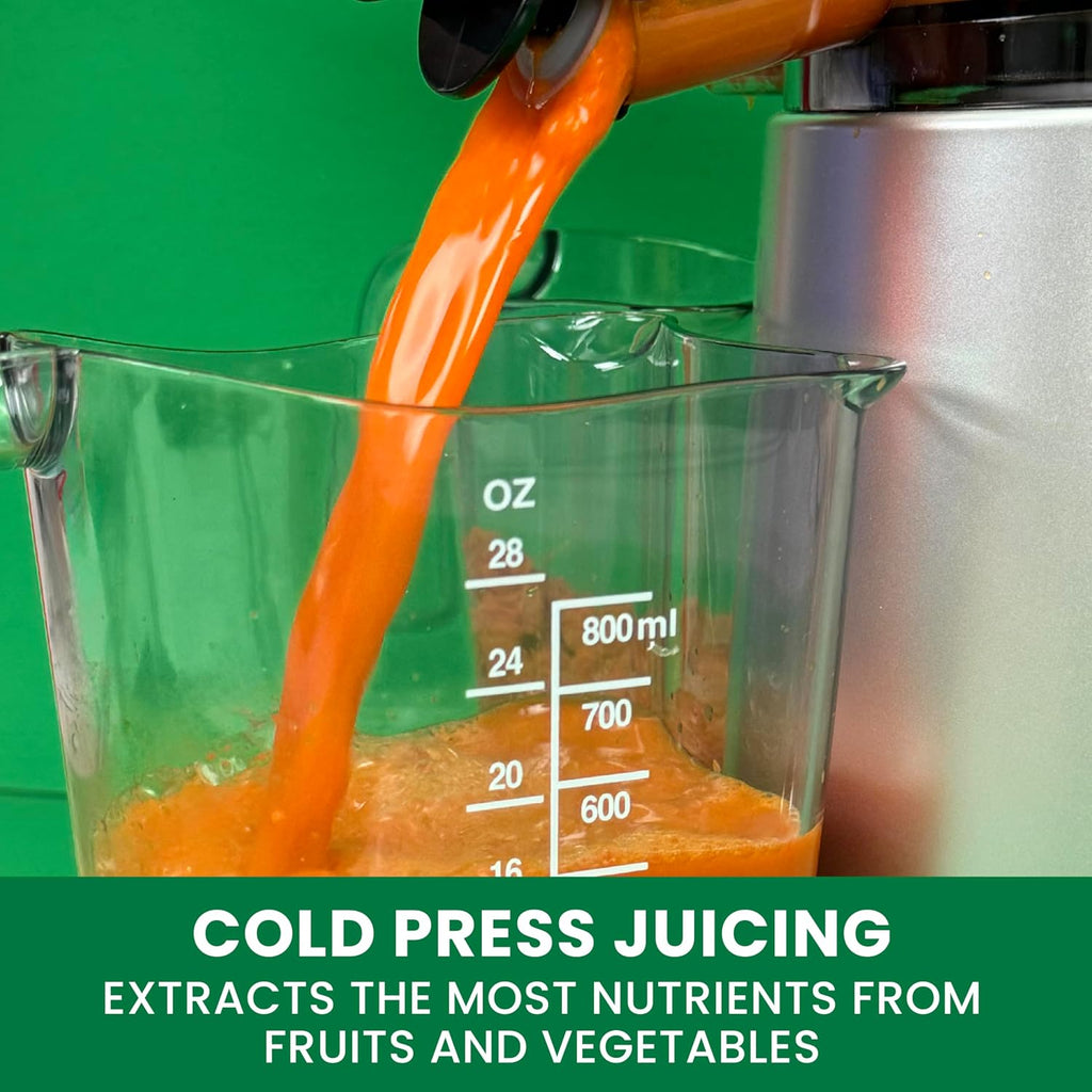 Omega Wide Mouth Juicer Compact Vertical Cold Press Vegetable and Fruit Juice Extractor with 3-Inch Hopper 2-Speed Slow Juicing with Space Saving Design, 120-Watts, Black
