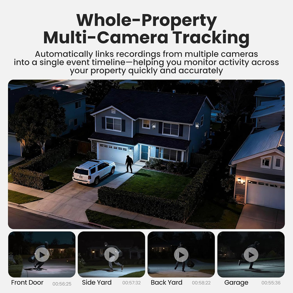 SOLIOM Security Cameras Wireless Outdoor,4K Ultra HD for Day and Night, No Subscription,Built in Radar,Solar Powered Cameras for Home Security, 360° Pan Tilt Auto Tracking,5G & 2.4G WiFi, 4-Cam Kit