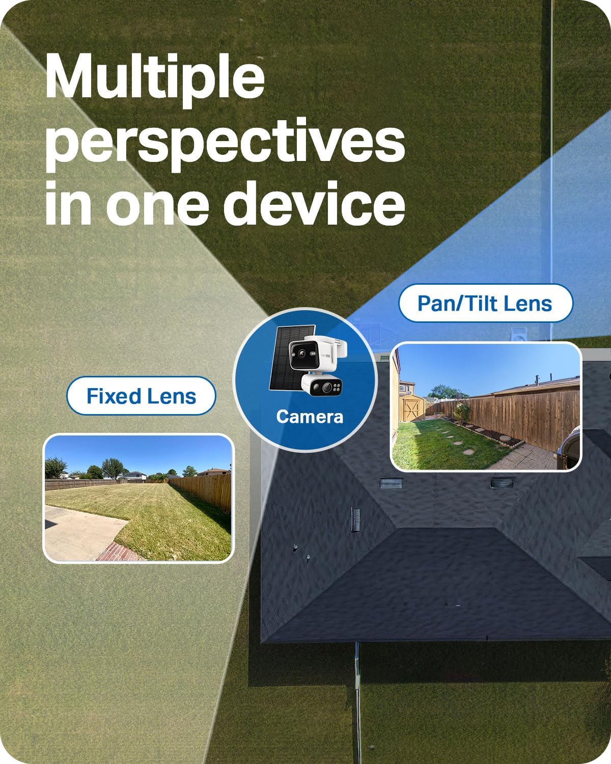 Tapo 4K Security Camera Wireless Outdoor, Dual Lens Pan/Tilt, Battery Powered with Solar, 169° Wide-Angle Lens + 6mm Zoom Lens, Motion Track, Subscription-Free SD Storage or Optional Cloud - C675D KIT