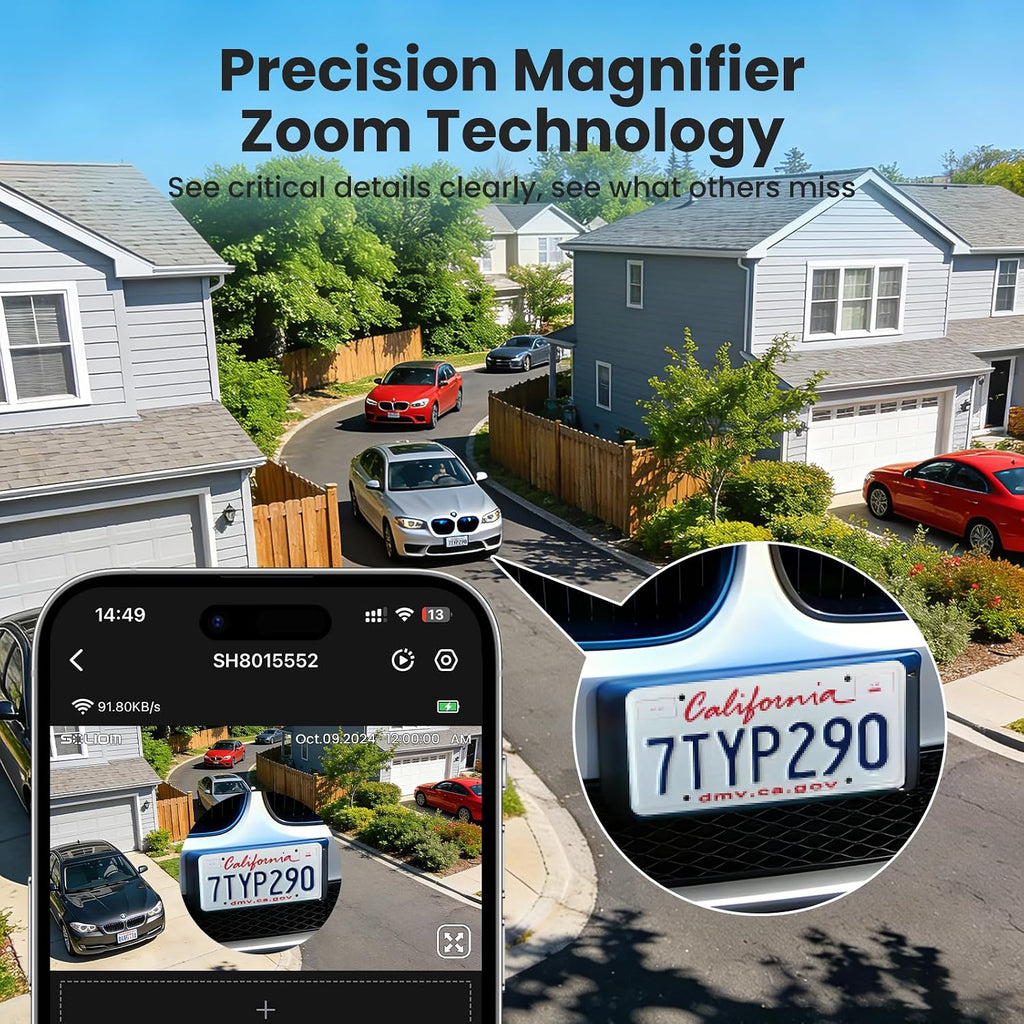 SOLIOM Security Cameras Wireless Outdoor,4K Ultra HD for Day and Night, No Subscription,Built in Radar,Solar Powered Cameras for Home Security, 360° Pan Tilt Auto Tracking,5G & 2.4G WiFi, 2-Cam Kit