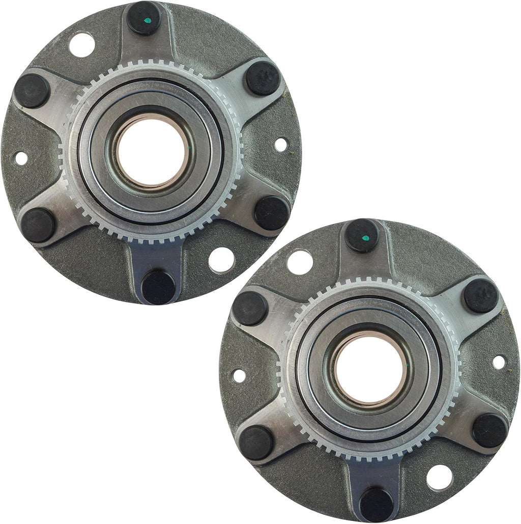 TRQ Rear Left and Right Wheel Bearing and Hub Assembly Set 2 Piece Compatible with 2006-2012 Kia Sedona 2014 Sedona 2007-2008 Hyundai Entourage