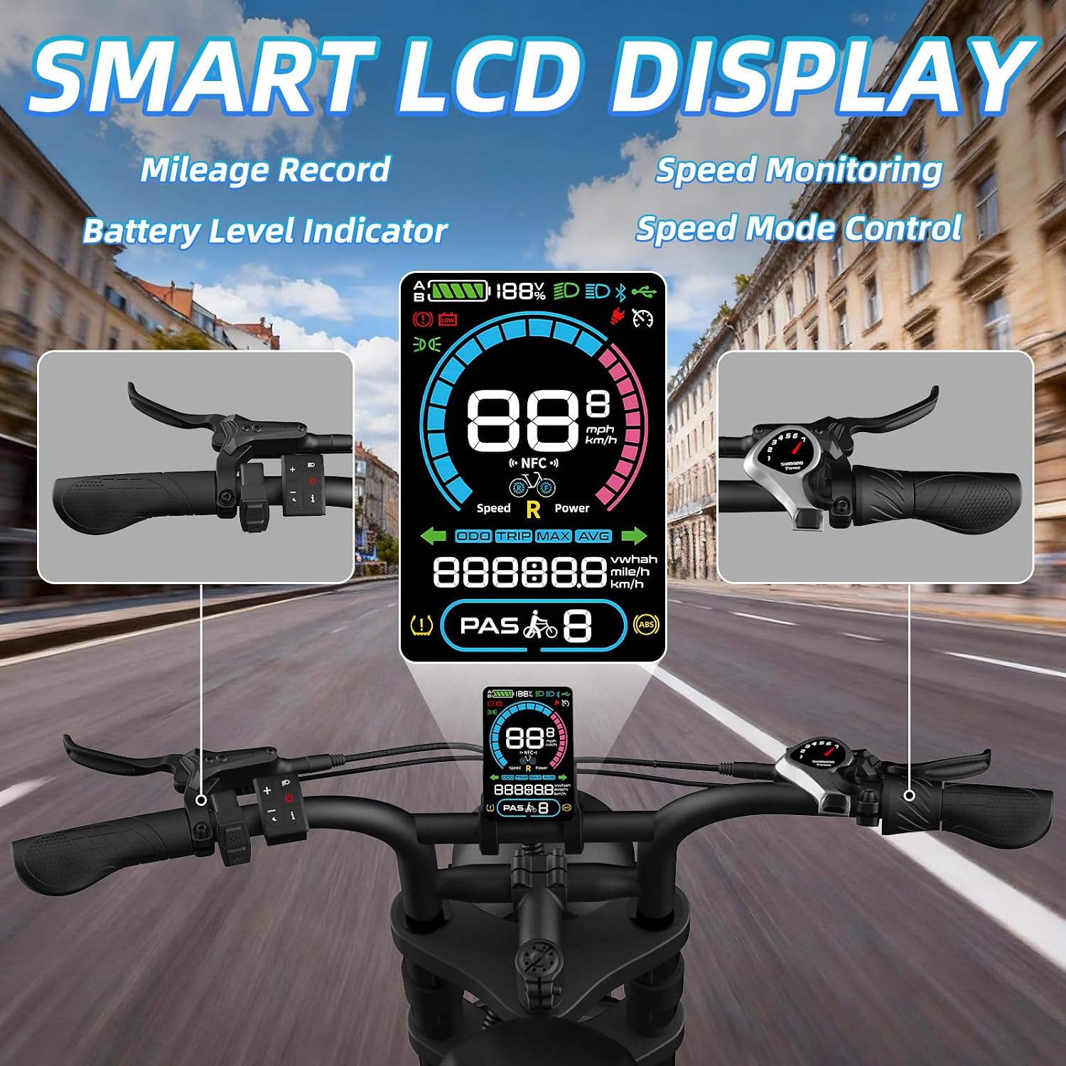 20' Electric Bike for Adults with 1000W/1600W/3000W Peak Dual Motor,Max Speed 33-37MPH,Up to 60Miles,Moped ebikes with 20/35Ah Battery,Shipped from USA Warehouse