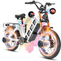 eAhora 2026 Juliet Pro 2 43-31Mph Electric Bike for Adults 5400W Dual Motor Ebike 60V/70Ah 48V/60Ah 200+Miles Long Range Electric Bicycle 20' Fat Tires Full Suspension Electric Mountain Bike