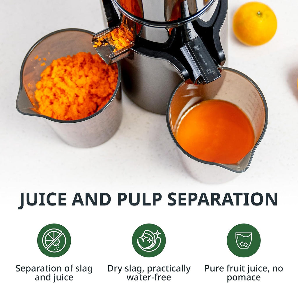 Juicer Machines, Cold Press Juicer with 4' Large Feed Chute Fit Whole Fruits and Vegetables, Easy to Clean, BPA-Free