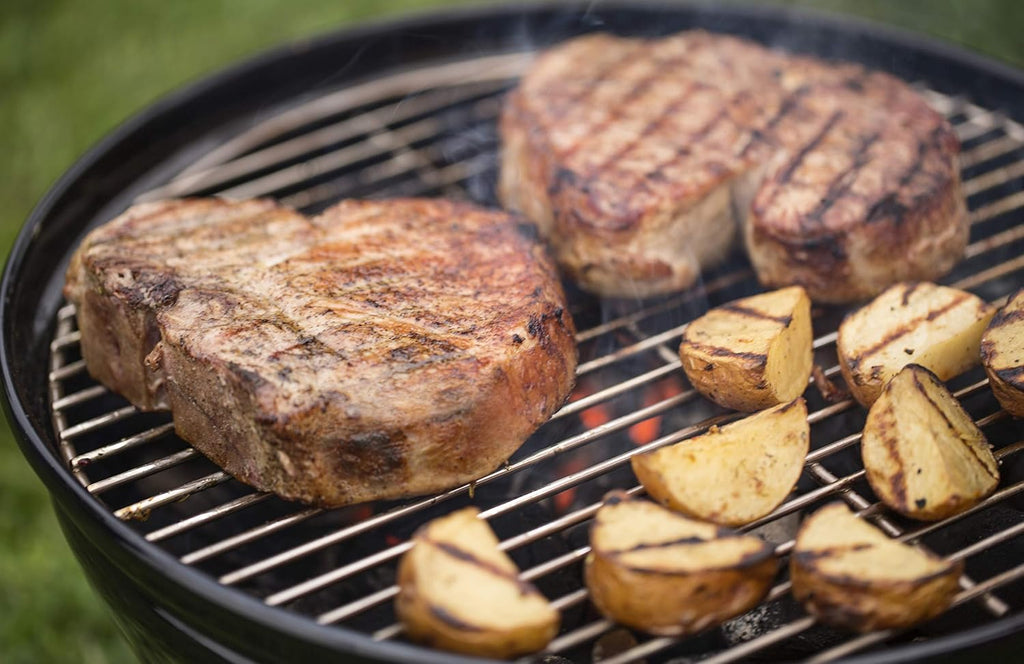 Weber Smokey Joe Premium Charcoal Grill Barbeque, 37cm | Portable BBQ Grill with Tuck-N-Carry Lid Cover & Plated Steel Legs | Folding Outdoor Cooker | Porcelain-Enamelled Bowl - Slate Blue (1126804)