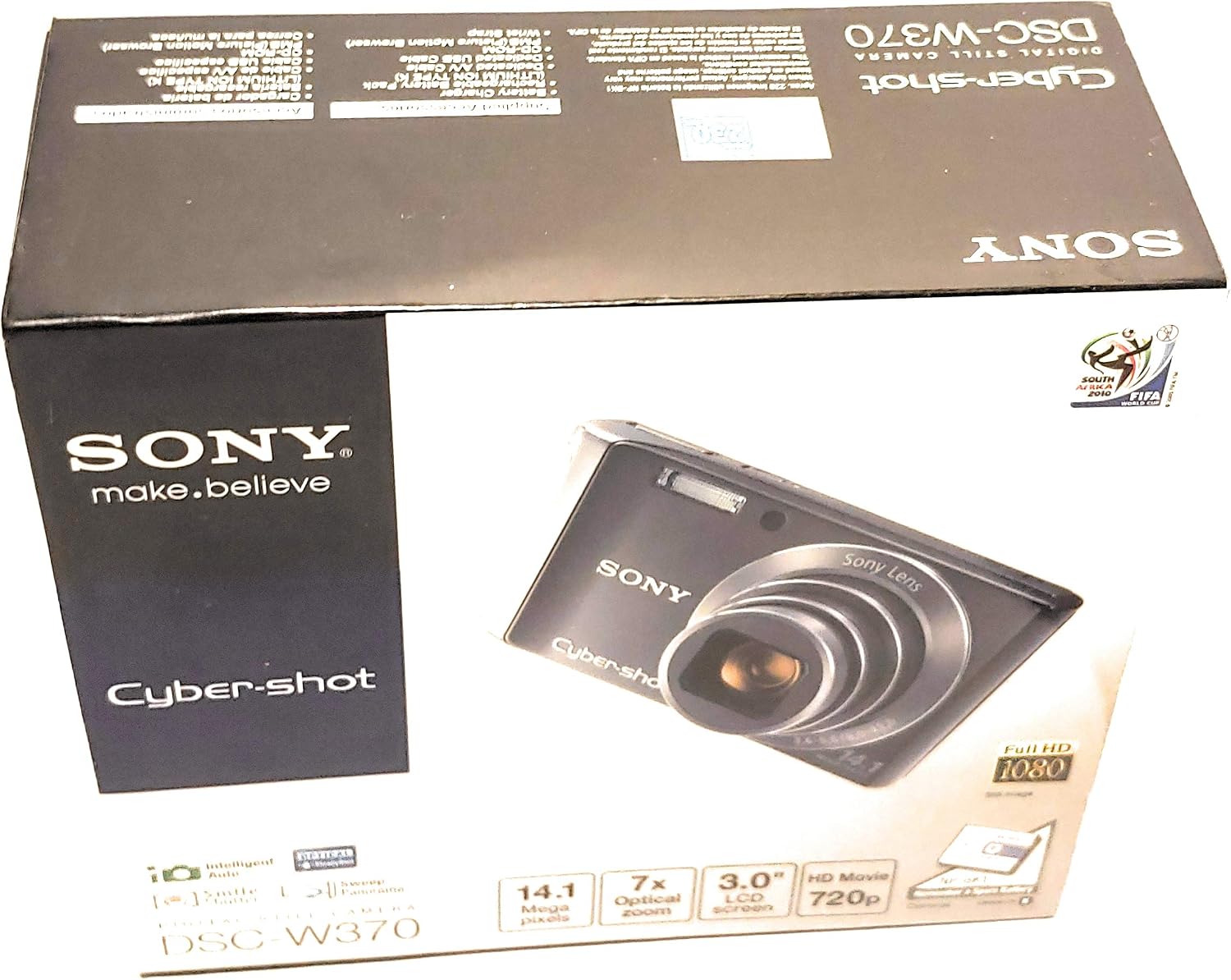 Sony DSC-W370 Cyber-Shot 14.1 MP Digital Camera with 7x Optical Zoom (Black)