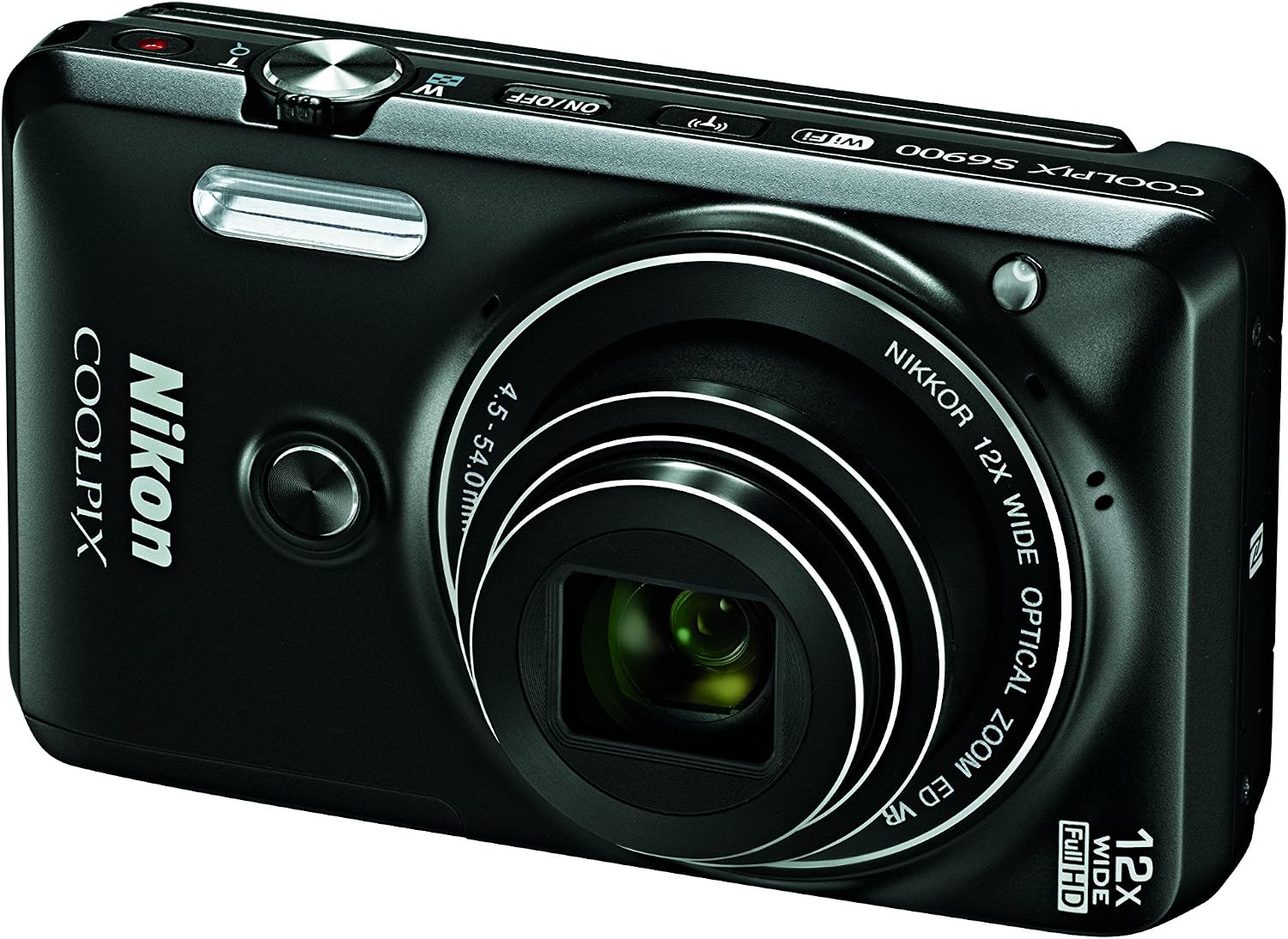 Nikon COOLPIX S6900 Digital Camera with 12x Optical Zoom and Built-In Wi-Fi (Black)