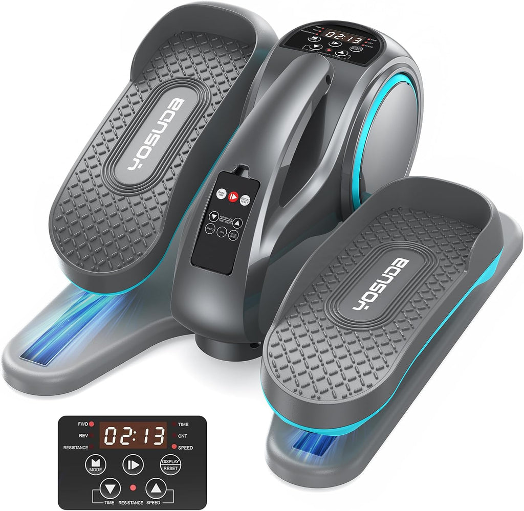 YOSUDA Under Desk Elliptical,Elliptical for Seniors Fully Assembled,Quiet & Portable Electric Seated Pedal Exerciser with 10 Level Resistances & Speeds,Remote Control