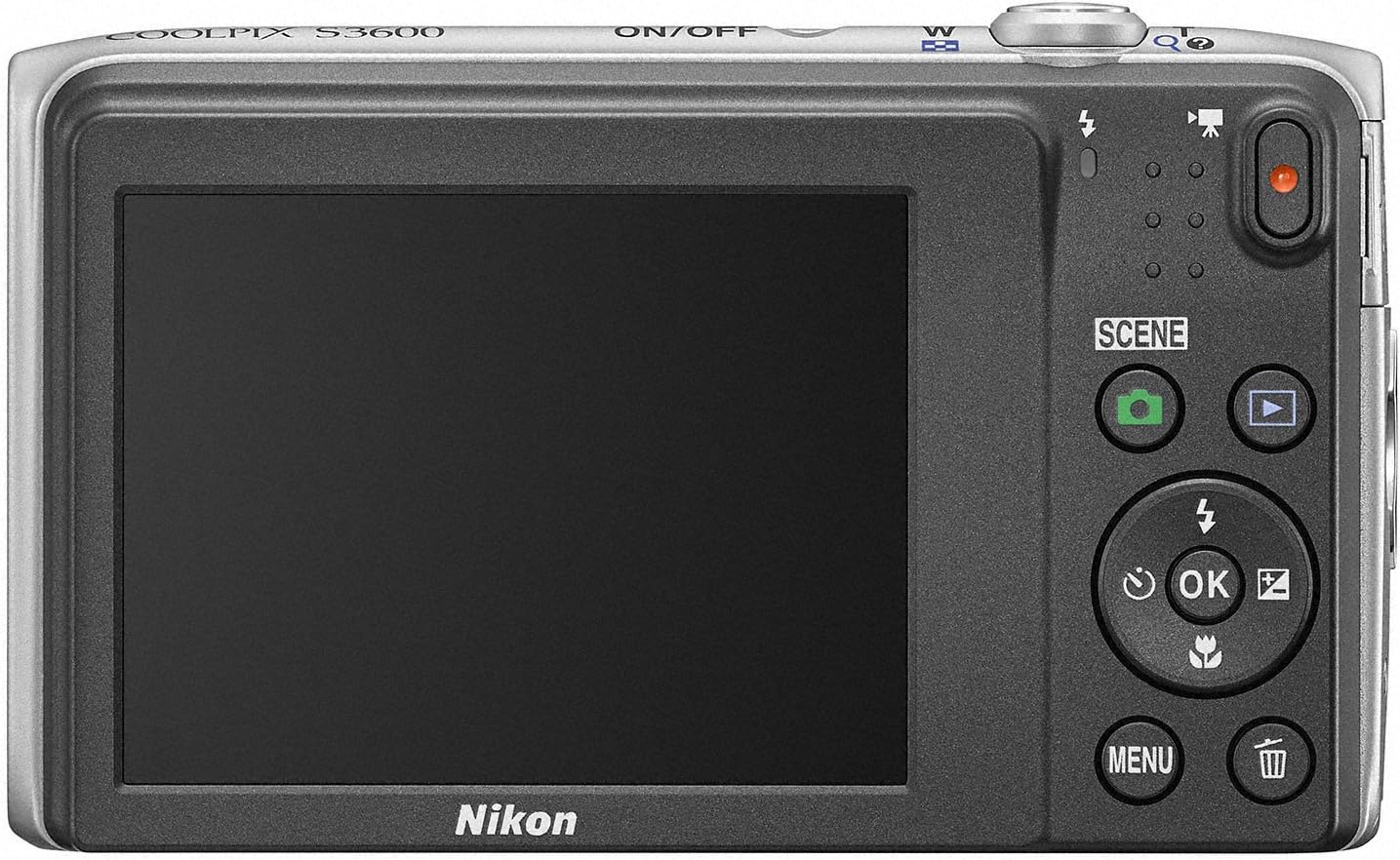 Nikon Digital Camera COOLPIX S3600 Silver S3600SL