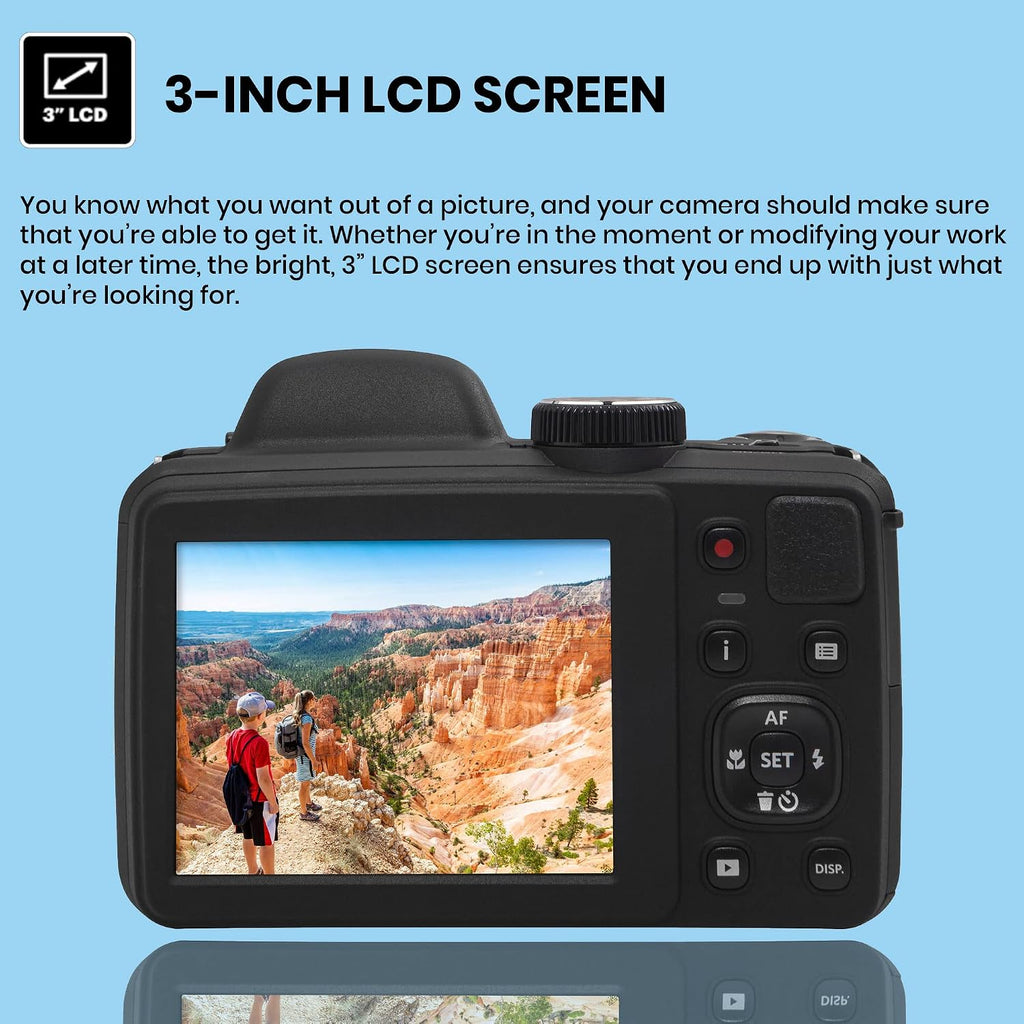 Kodak PIXPRO AZ405 Digital Camera (Black) + 16GB Memory Card + Camera Case + Accessories - Ultimate Bundle